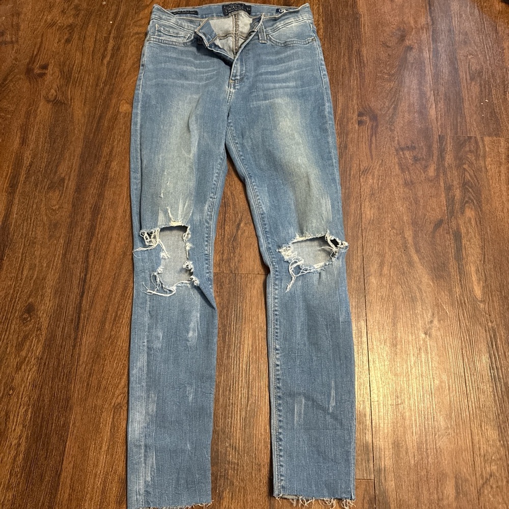 Lucky Brand Ripped Blue Denim Skinny Jeans